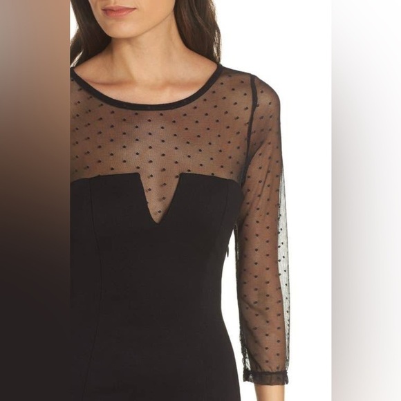 NWT Fraiche by J Point D'esprit Trim Minidress Black - Picture 2 of 5